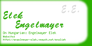 elek engelmayer business card